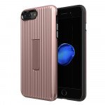 Wholesale Apple iPhone 8 Plus / 7 Plus Cabin Carbon Style Stand Case (Rose Gold)